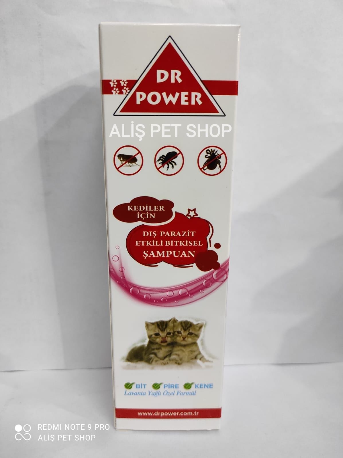 DR%20Power%20kediler%20için%20pire,%20kene,%20bit%20şampuanı