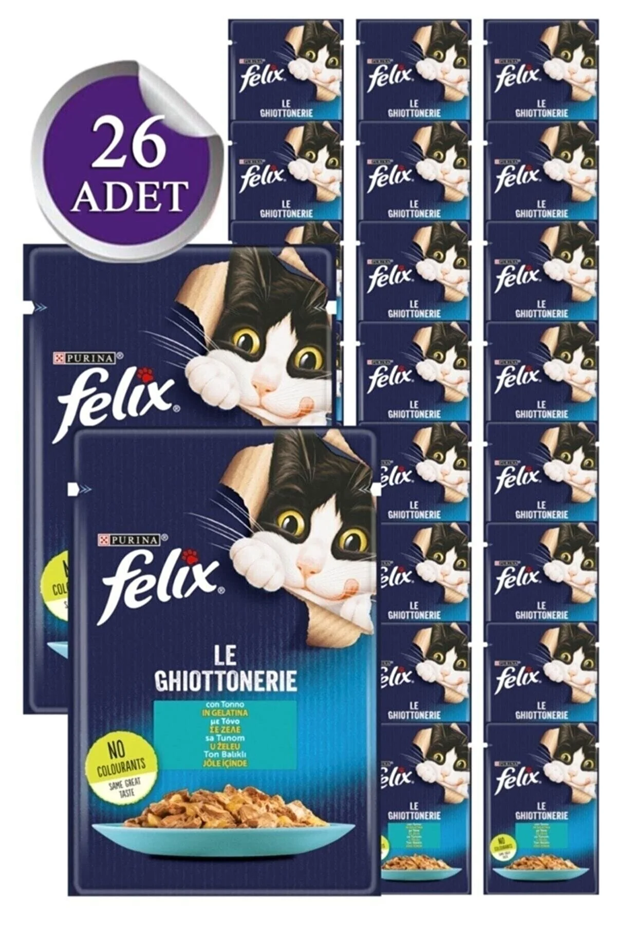 Purina Felix Ton Balıklı Yetişkin Kedi Yaş Maması 26 X 85 gr