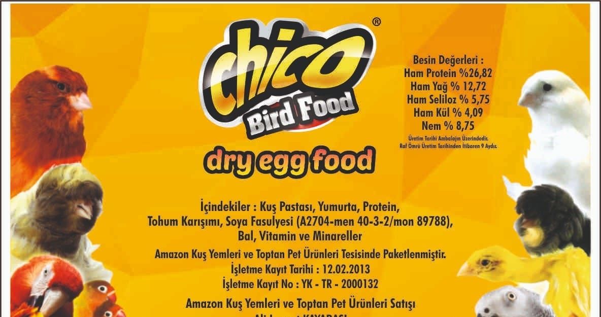 Chico Yumurtalı Kuş Maması 1 Kg (DRY EGG FOOD)