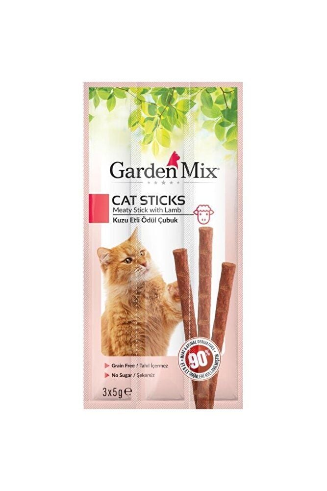 Kuzu Etli Kedi Stick Ödül 3*5 Gr