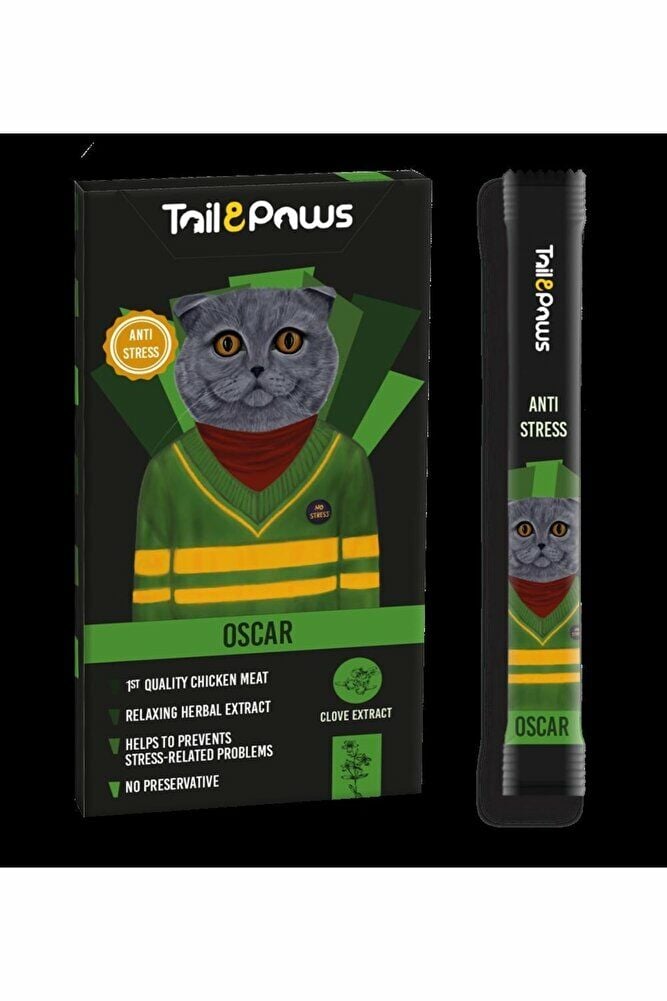 TAİL%20PAWS%20Oscar%20Stres%20Giderici%20Kedi%20Ödülü%205%20X%2015%20gr