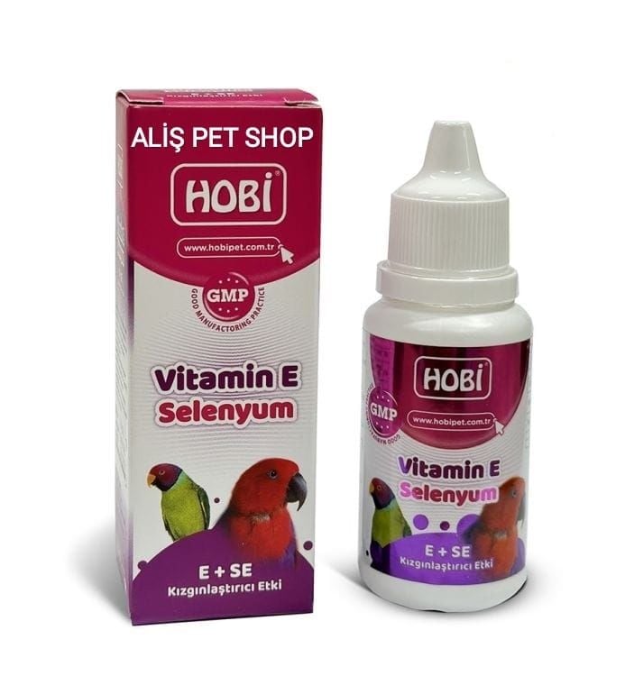 Hobi%20Kuşlar%20İçin%20Vitamin%20E%20ve%20Selenyum%20Takviyesi%2030ml%201%20Adet