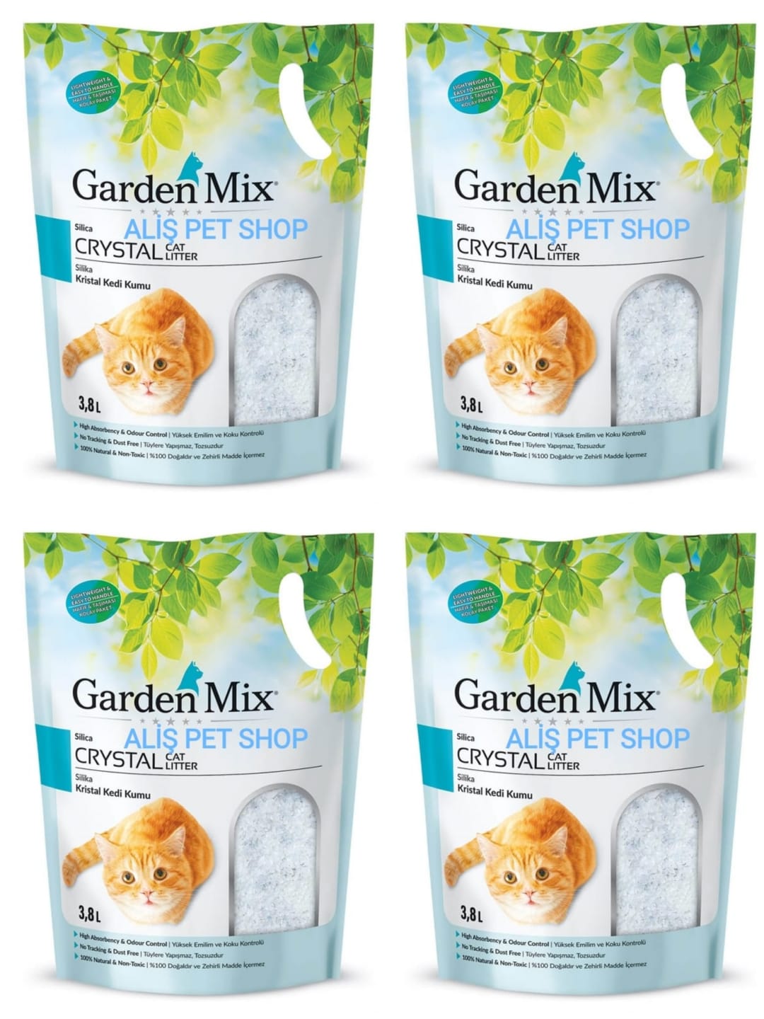 Gardenmıx Sılıca Kedi Kumu 1.4 Kg - 3.8 L X 4 ADET