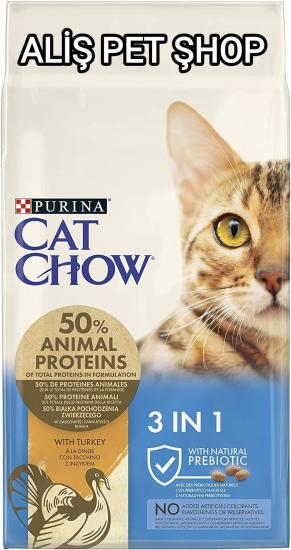 Purina Cat Chow 3 İN 1 Hindi Etli Yetişkin Kedi Maması 15 Kg