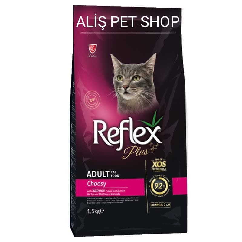 Reflex Plus Choosy Seçici Kediler için Somonlu Yetişkin Kedi Maması 1,5 Kg