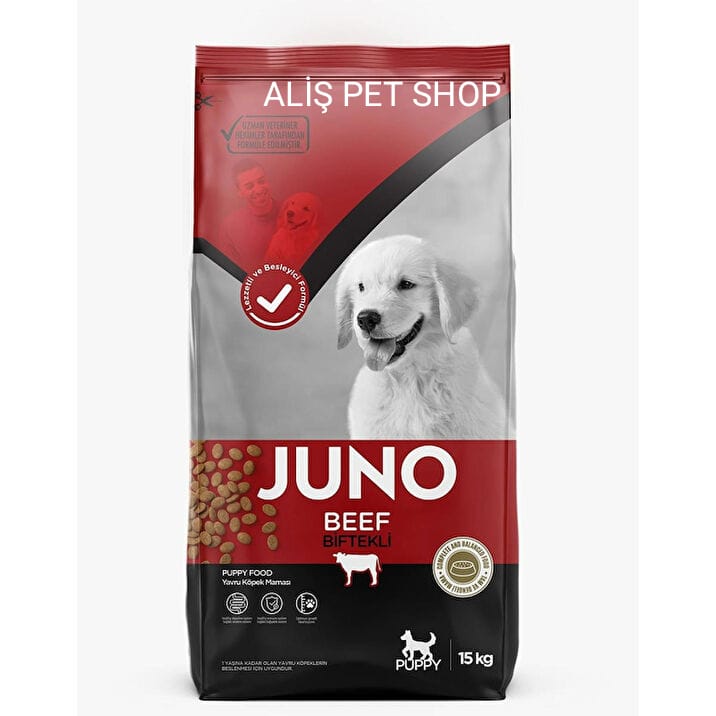 Juno Sığır Etli Yavru Köpek Maması (Tüm Irklar İçin) 15 Kg