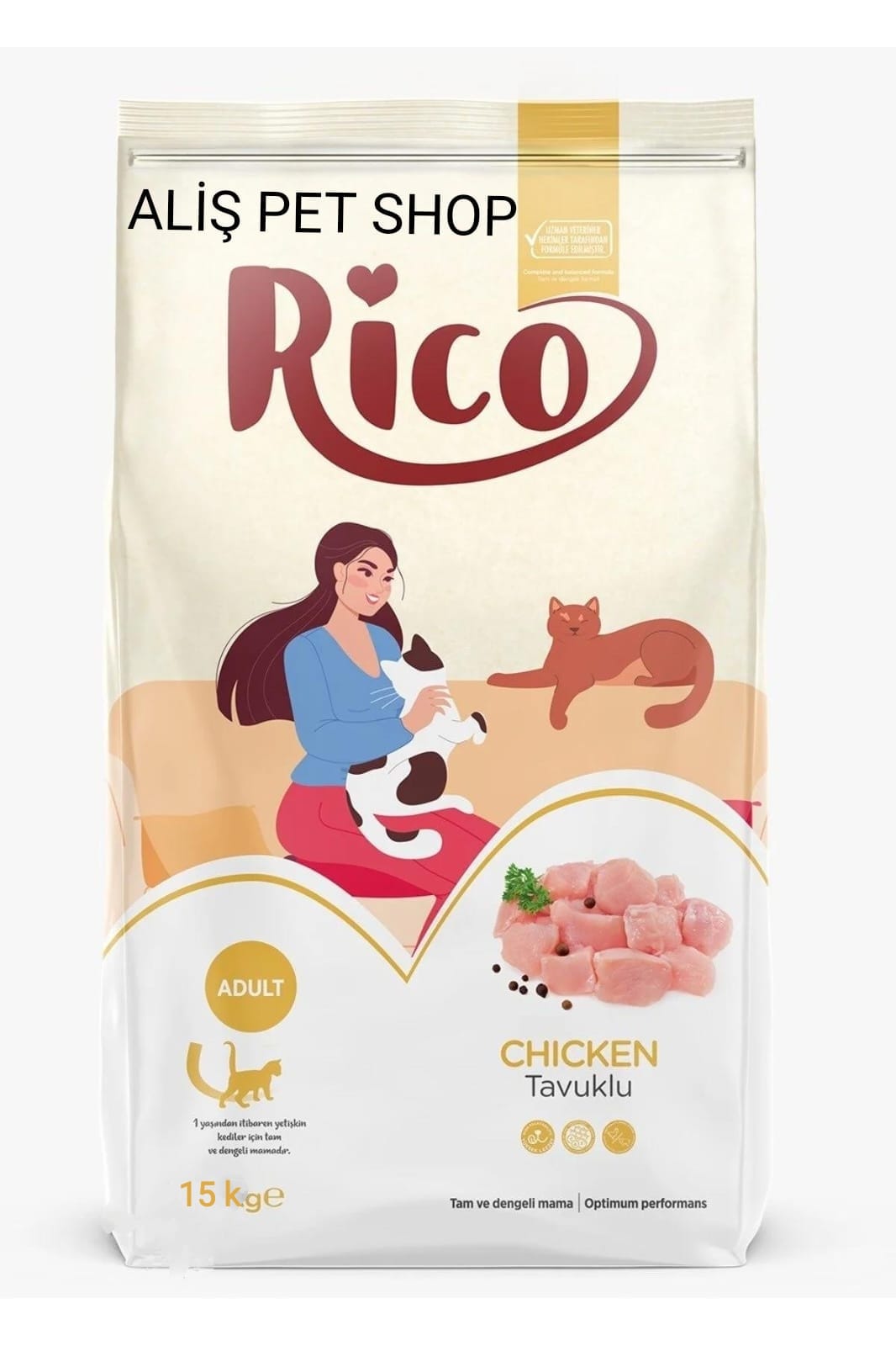 Rico Tavuklu Yetişkin Kedi Maması 15 Kg